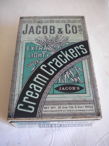 Vintage tin box 1950s - tin, jacobs