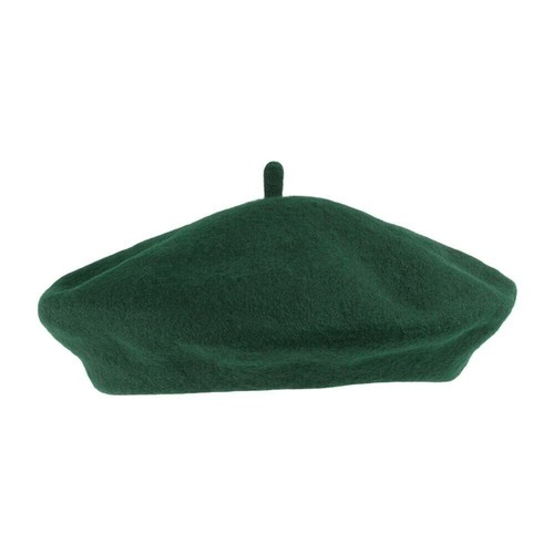 Dark green wool beret fashion - green,