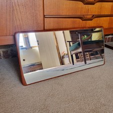 Vintage teak wall mirror - teak,