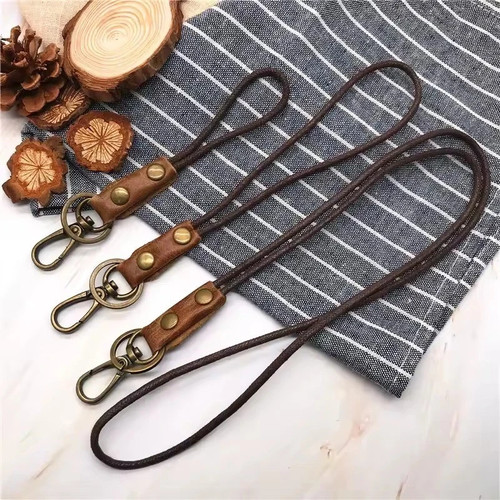 Leather lanyard neck strap for - neck,