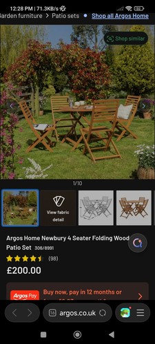 Garden table set with - garden, chairs