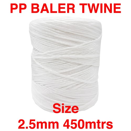 White polypropylene baler - white,