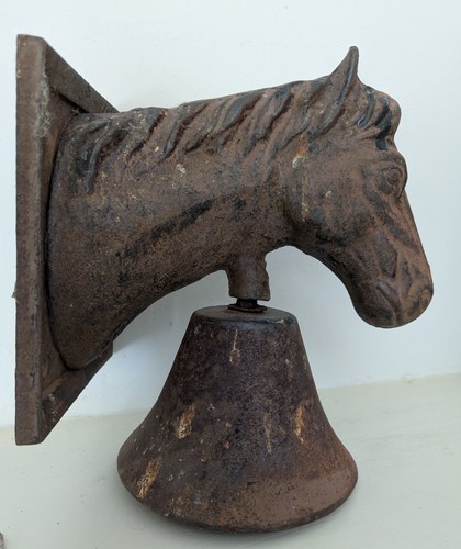 Vintage cast iron door - cast, bell