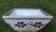 NICHOLAS MOSSE CLEMATIS SQUARE BOWL MADE IN IRELAND  5" x  2.5" HIGH SPONGEWARE