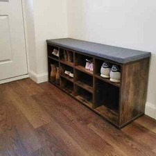 Rustic Brown Shoe Bench Seat