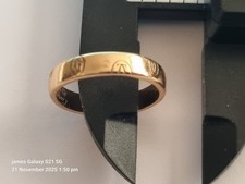 Cartier Happy Birthday Pink Gold 18K Fashion No Stone Band Ring Pink Gold Sz 47