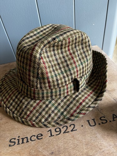 Vintage brown tweed - vintage, fedora