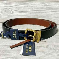 NWT Polo Ralph Lauren MEN'S BELT 32 40 REVERSIBLE SMOOTH GRAIN LEATHER  Buckle
