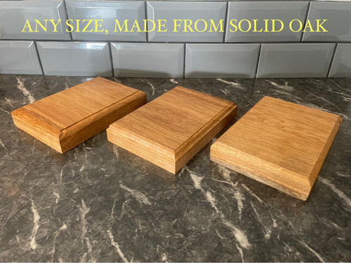 Solid oak display base plinths - solid,