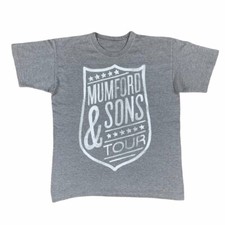 Vintage T Shirt Mumford & Sons Tee Tour Band Music Grey Approx Mens L 