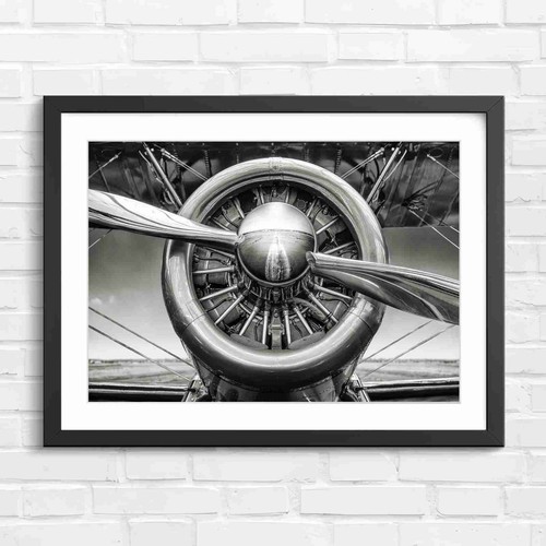 Vintage airplane engine - vintage,