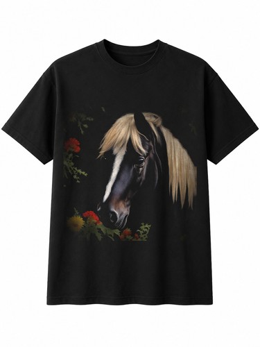 Botanical highland pony with - pony,