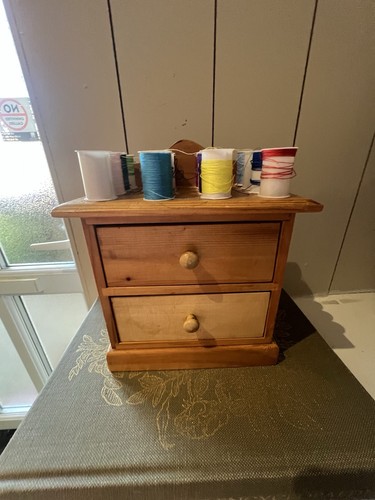Vintage wooden sewing box - vintage,