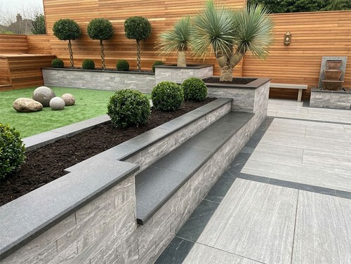 Black basalt wall coping 3cm - black, (3cm