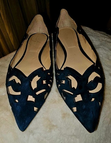 Zara women pointy flats - women, suede