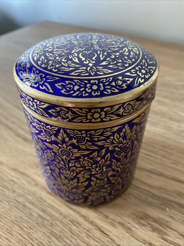 Metal and enamel tea - and,