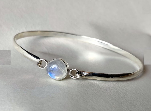 Rainbow moonstone bangle - rainbow,