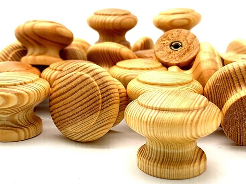 Wooden knobs 35mm - wooden,
