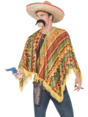 Poncho moustache - poncho, &