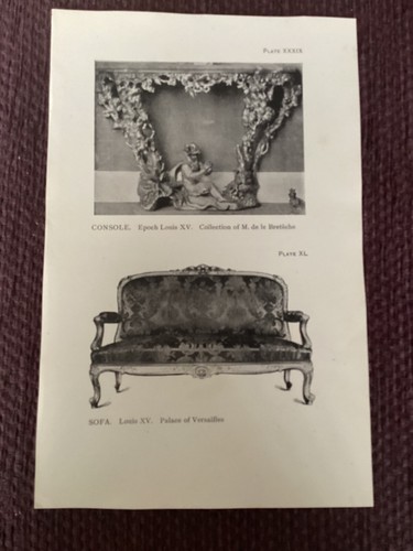 Antique 1913 print console - antique, print,