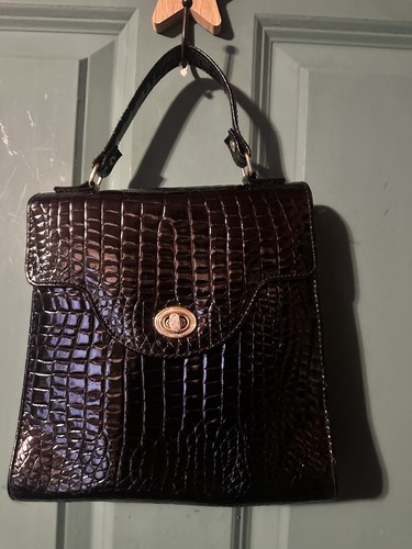 Black vintage handbag bag faux