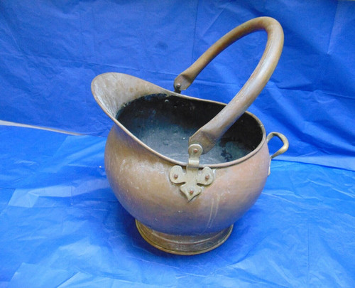 Copper coal scuttle bucket - copper,