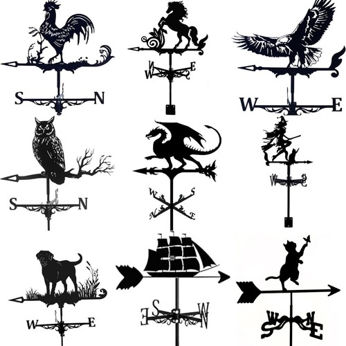 Black metal weather vane wind - weather,