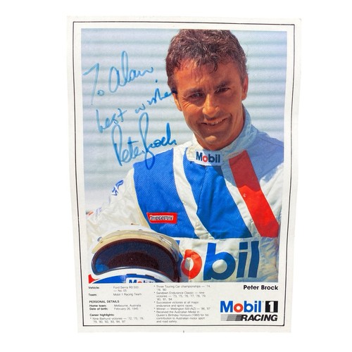 Peter brock hand signed mobil - brock,