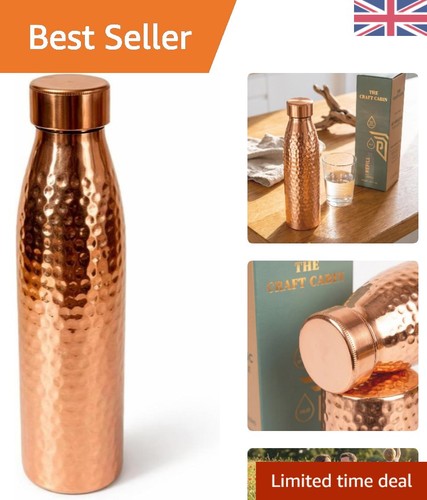 Artisanal 950ml copper bottle - copper,
