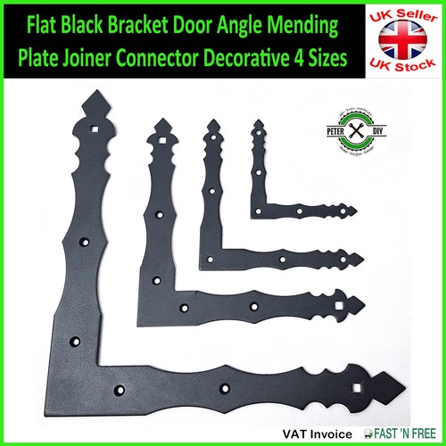 Flat bracket black decorative - black,