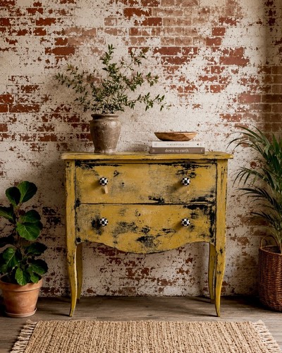 Vintage distressed yellow - vintage,