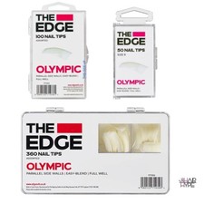 THE EDGE Olympic Nail Tips False Fake Nails Gel Acrylic - All Sizes