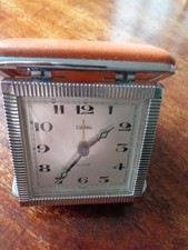 Vintage   Coral   Folding  Alarm Clock   Foreign   Art Deco Style Hands