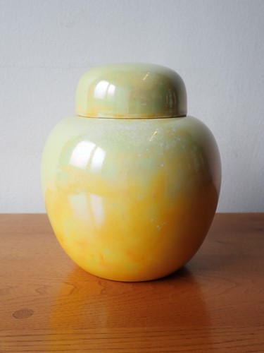 Ruskin pottery yellow lustre - ruskin,