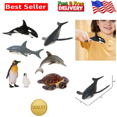 Realistic toy sea animals - toy, set