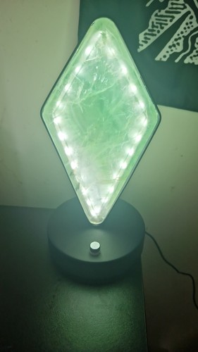 Green purple flourite crystal - green,