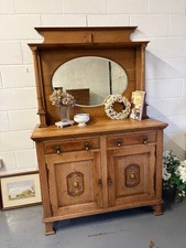 Edwardian Country Pine sideboard - Dresser Mirrored back Good Condition 2 keys D