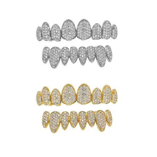 14k gold plated teeth - gold,