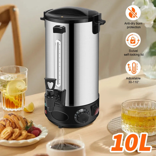 Stainless steel tea urn - steel,