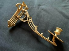 One Reclaimed Antique Bronze Art Nouveau Piano Candle Wall Sconce (ER453)