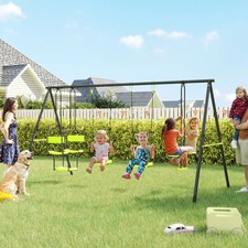 Garden Swing Set Glider Seat Outdoor Kid Play Toddler Playground Active Play