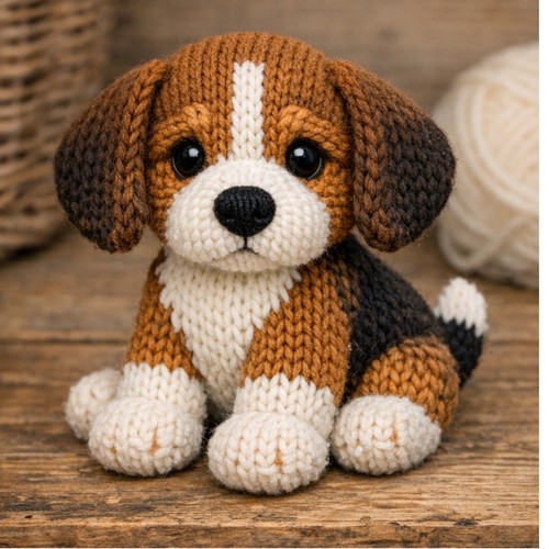 Beagle puppy knitting pattern - beagle,