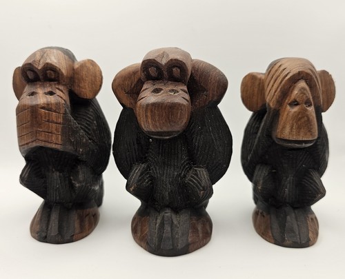 Vintage wise monkeys - 3,