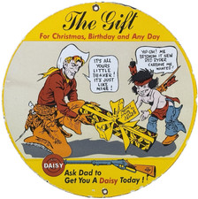 VINTAGE DAISY BB GUN PORCELAIN