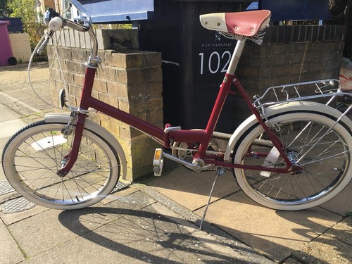 Vintage ladies folding bicycle - folding,