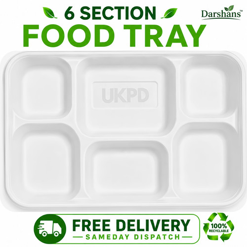 Bagasse plates thali section - plates,