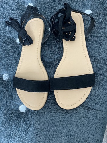 Asos new black leg tie - leg, strappy