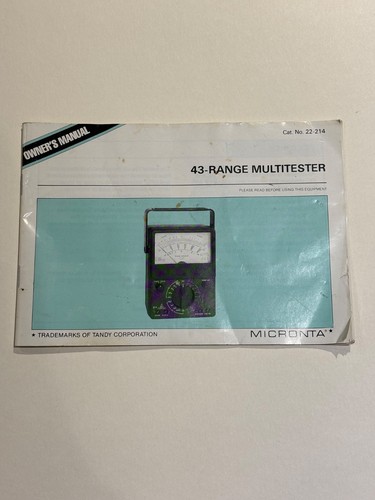 Micronta owners manual - micronta, 43