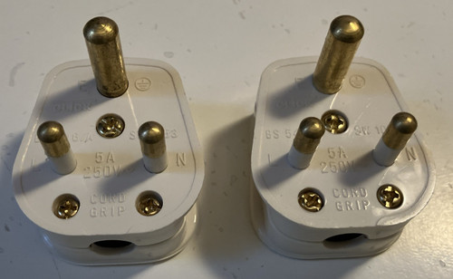 Round pin plugs - 2x,