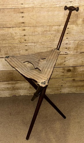 Antique campaign walking stick - walking,
